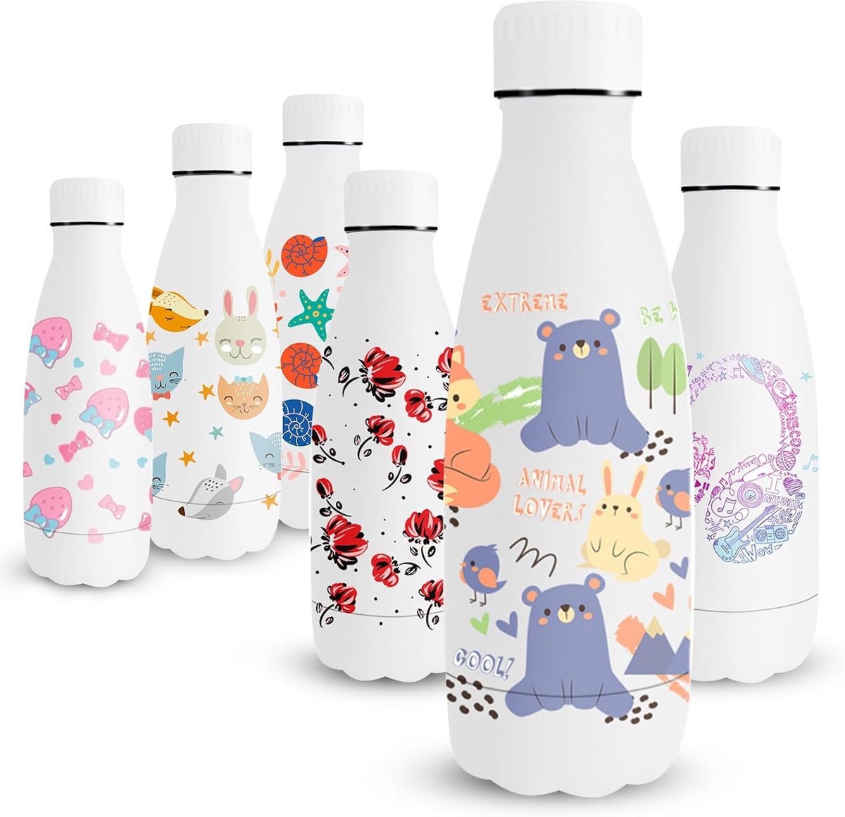 Thermosfles Kind 350ml RVS - Lekvrij & BPA-vrij voor School, Reizen en Buitengebruik
