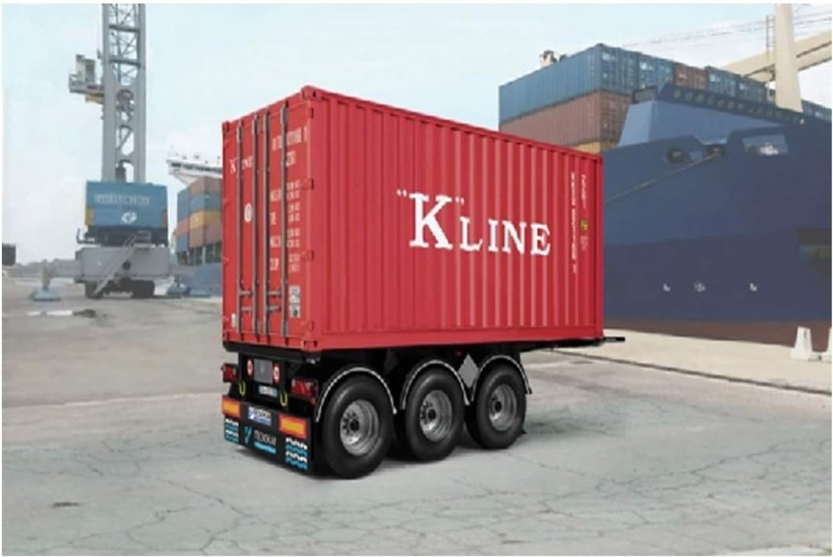 Container Trailer 1:24 - 20' Model voor Modelbouw