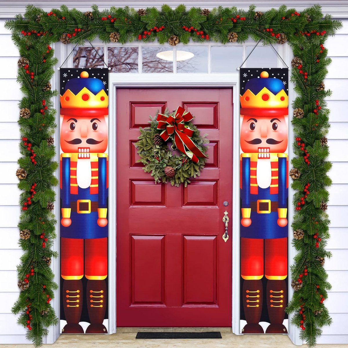 Notenkraker Kerstversiering - Hangende Banner Soldaat Model voor Kerstdecoratie