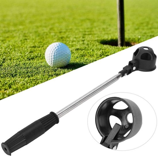 Golfballenraper Telescopisch - Ballen Verzamelaar - Golfen Bal Pakken - Automatisch Vergrendelingssysteem - 200 cm Uitschuifbaar - Zilver — afbeelding 5