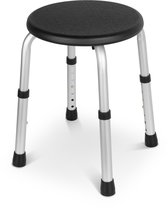 CCLIFE Douchekruk voor senioren met antislipmat, 120 kg, in hoogte verstelbaar, aluminium douchestoel antislip, 40-54 cm
