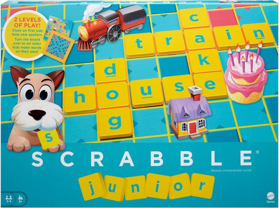 Mattel Games Scrabble Junior - Familie bordspel - Nederlandse editie