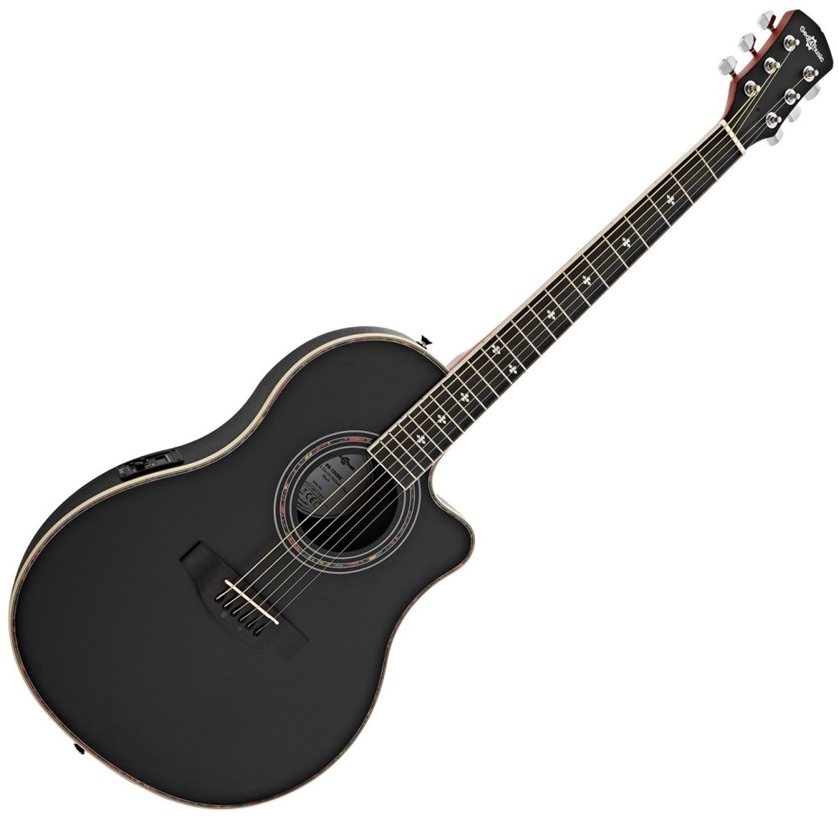 Roundback Elektro-akoestische Gitaar van Gear4music, Zwart