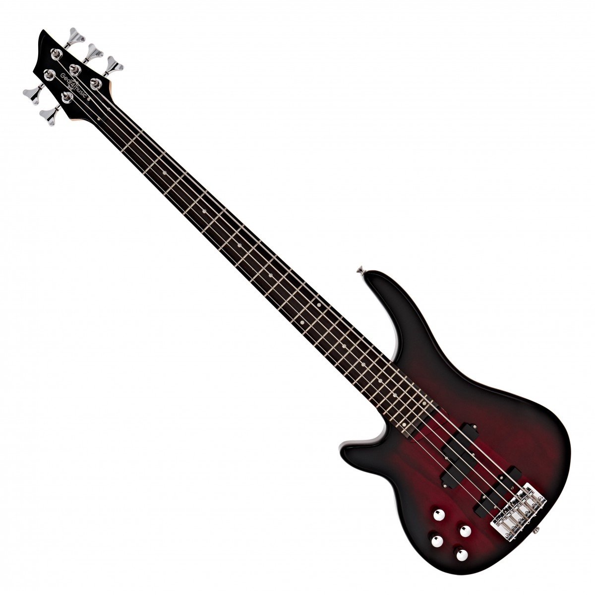 Chicago 5-snarige Basgitaar (LH) van Gear4music, Trans Red