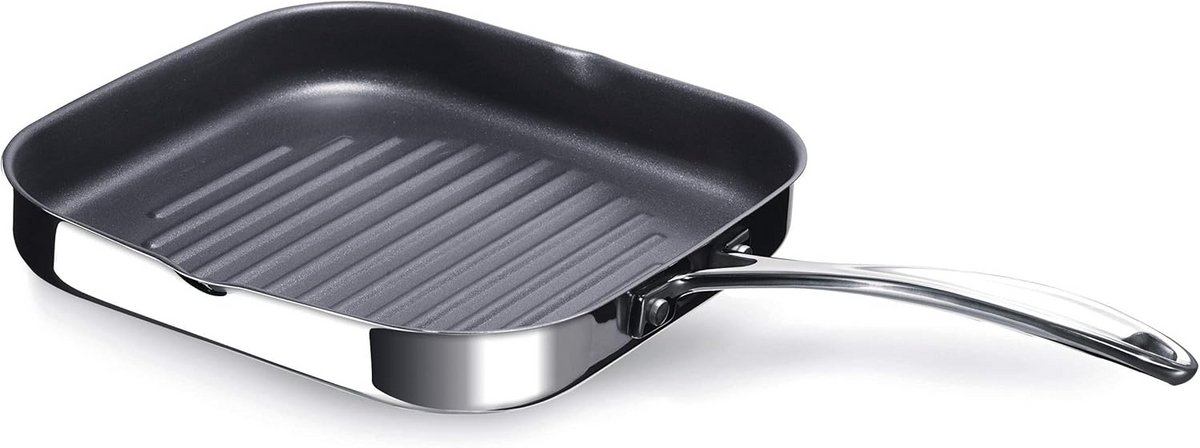 RVS Grillrooster met Antiaanbaklaag 26,5x26,5 cm voor Oven en Inductie