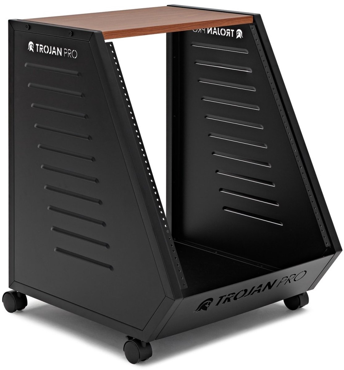 Trojan Pro Teneo 13U verrijdbaar studiorack, Cherry