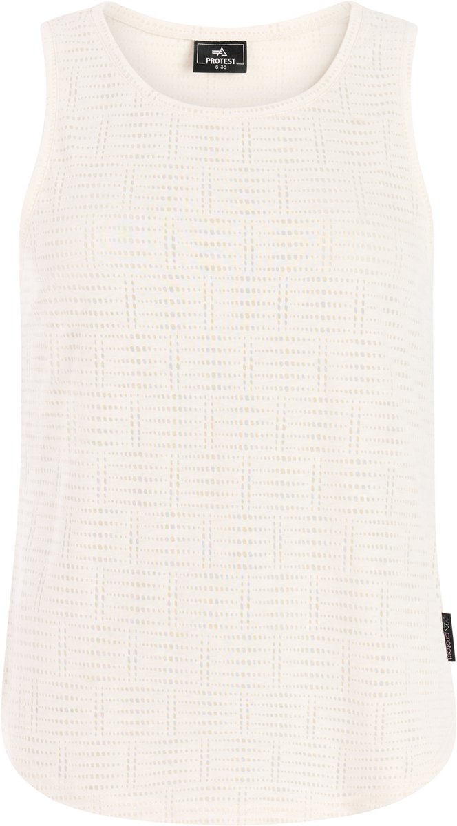 Protest PRTDavis - Singlet Dames - Mouwloos - Ronde hals - Loose fit - Crème