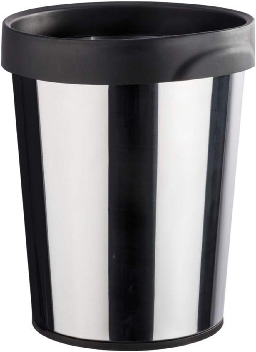 Universele RVS Prullenbak 12 Liter Glanzend