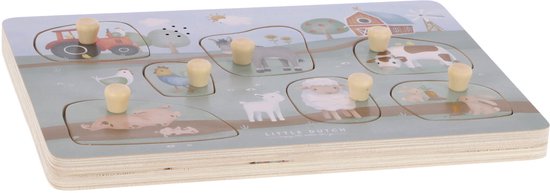 Little Dutch - Geluidenpuzzel FSC - Little Farm van Little Dutch — afbeelding 5