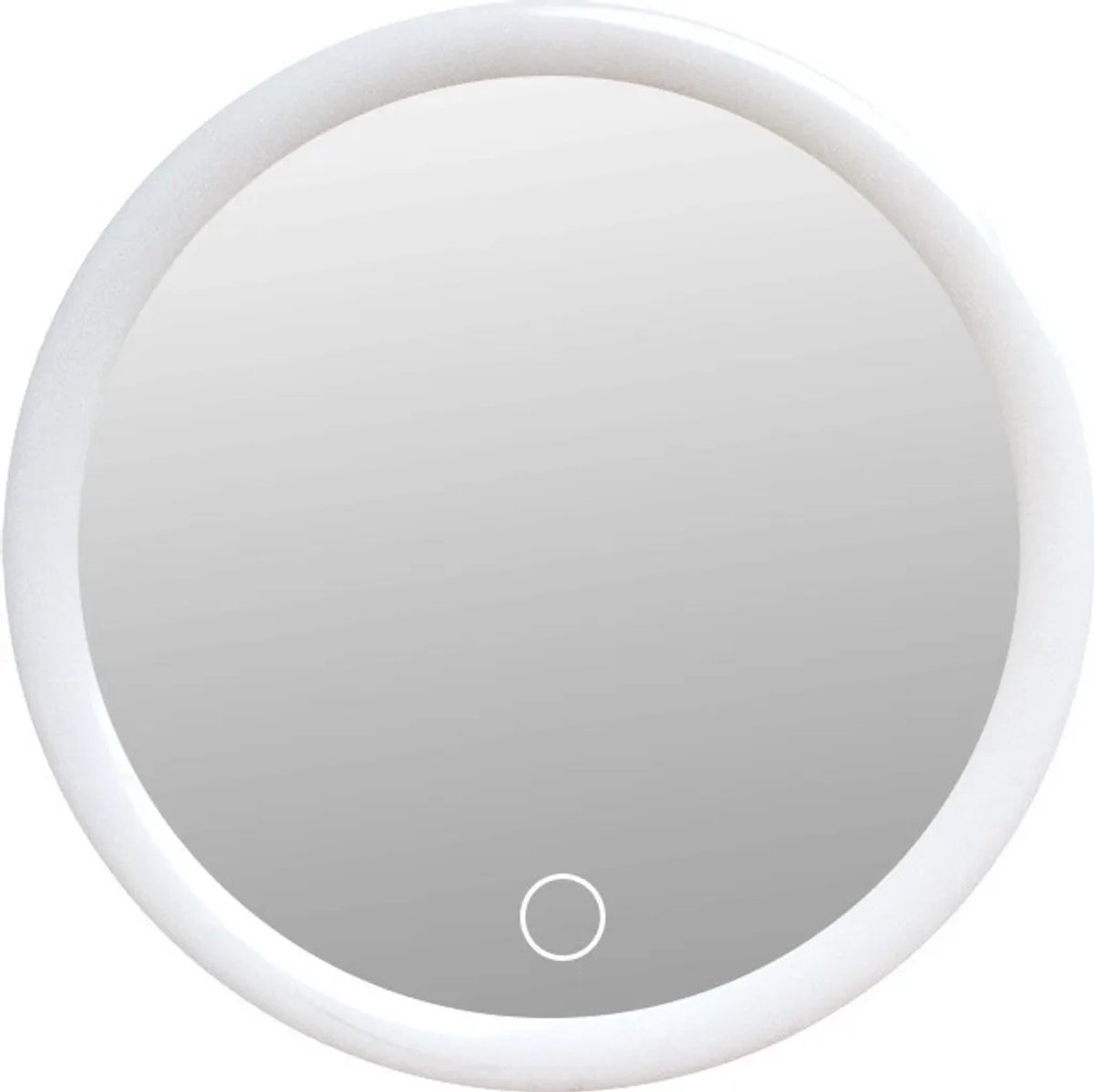 LED-vergrootglas met zuignappen - Drie zuignappen bevestigen het vergrootglas aan een make-upspiegel met LED-verlichting en 10x vergroting.