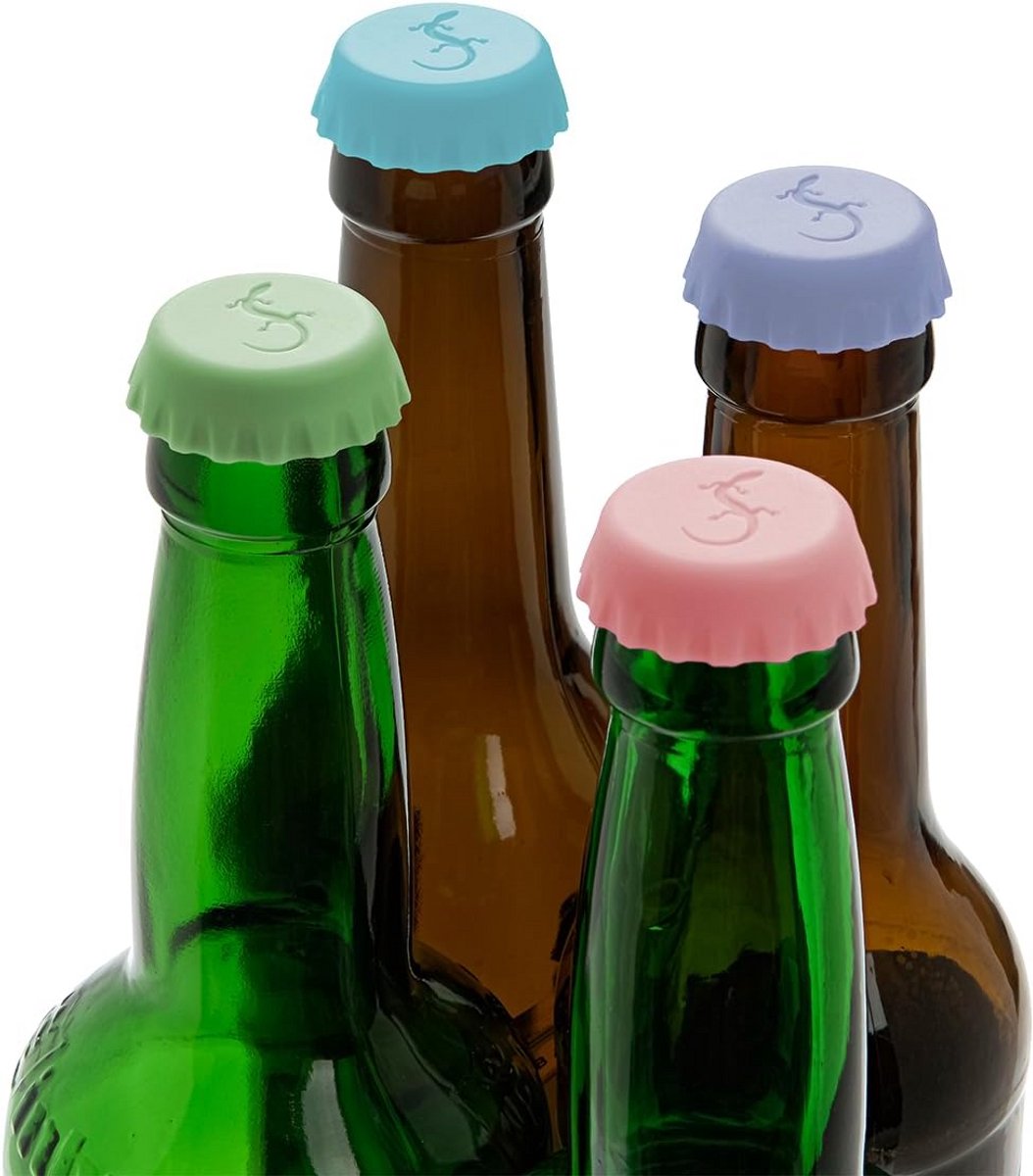 Herbruikbare Siliconen Flesdoppen voor Bierflessen - Set van 12 Kleuren