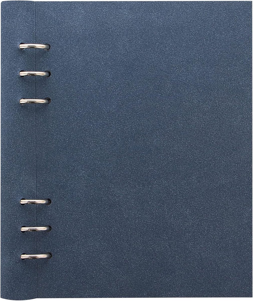 A5 Clipbook Notitieboek Blauw Suède - Herbruikbaar en Flexibel