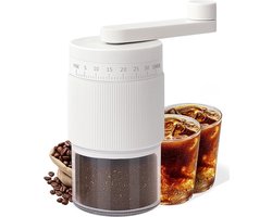 Handmatige Koffiemolen Koffiebonen Maler met Keramische Maalschijf, 40g Capaciteit en 35 Instelbare Maalgraden, Draagbare Handmolen voor Espresso French Press Filterkoffie Koud Brew, Stil en Compact voor Thuis Gebruik en Reizen Wit