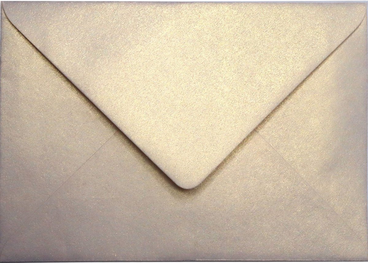 Metallic (parelmoer) roze enveloppen A6 - 125 x 175 mm - B6 - 25 stuks - NK natgelijmde - 120 gram - Aster Metallic - Netuno