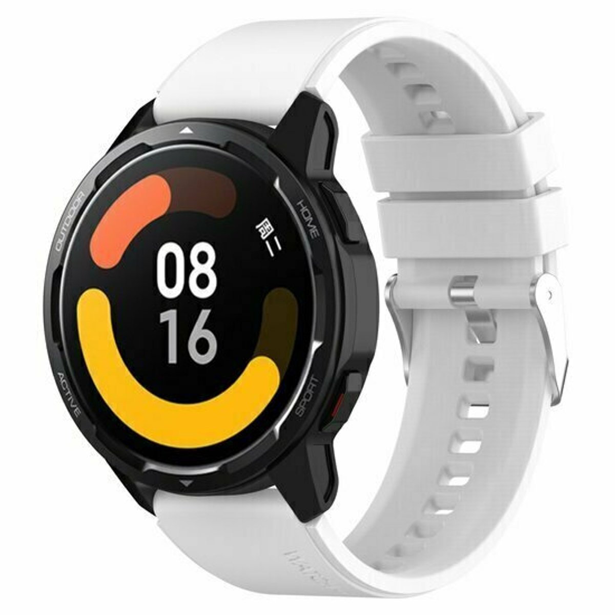 By Qubix - Siliconen sportband - Wit - geschikt voor Huawei Watch 5 - 46mm