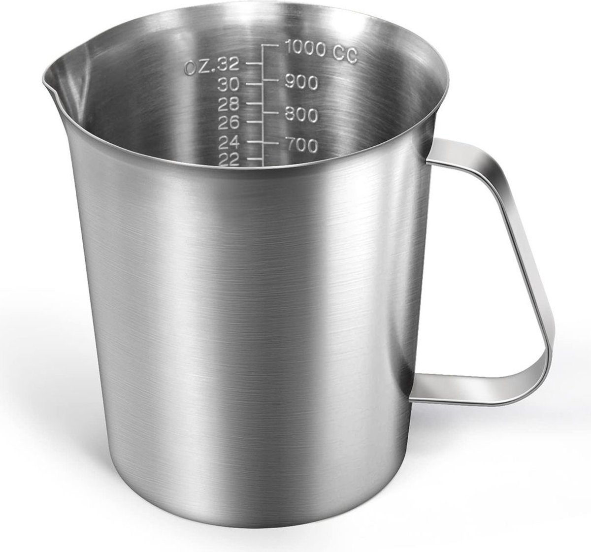 Kleine roestvrijstalen maatbeker, voor keukengebruik, 1000 ml