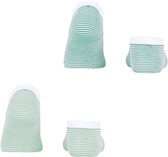 Esprit Allover Stripe 2-Pack kort gedessineerd katoen multipack sneakersokken enkelsokken dames groen - maat 39-42