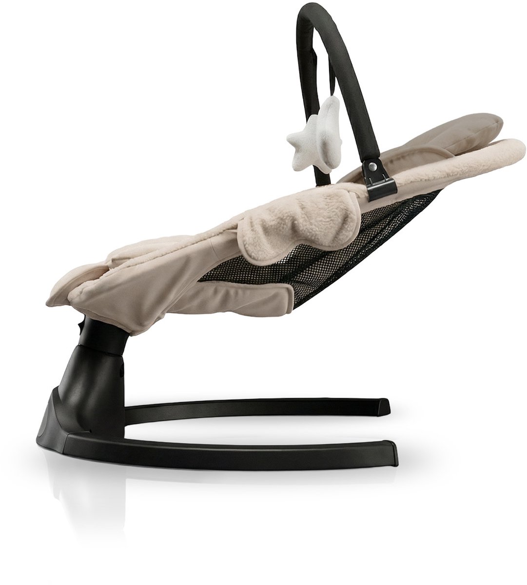 LUVION® Baby Swing Beige - Elektrische Babyschommel - Automatische Wipstoel voor je Baby - Schommelstoel - Babyswing - Uitneembare Wasbare Wipstoelhoes — afbeelding 2