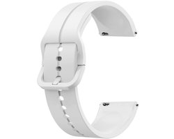 Siliconen bandje - geschikt voor Garmin Vivoactive 4 / Venu 3 / Venu 2 / Forerunner 255 / Forerunner 265 / 570 (47mm) en Polar Vantage M / M2 / V3 / Grit X (Pro) - wit