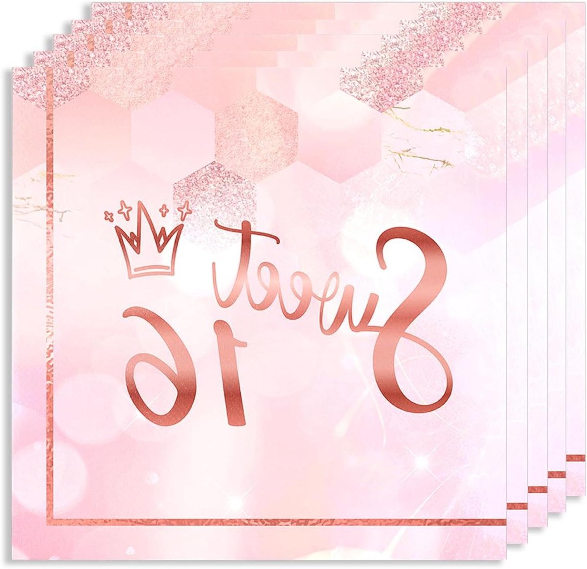 Decoratieve servetten - 20 stuks - 16e verjaardag versiering - feestdecoratie