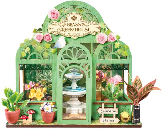 Robotime Green Fountain Garden - Rolife DIY Miniature House Series - DS049 - Miniatuur - Bouwpakket - Cadeautip - Modelbouw