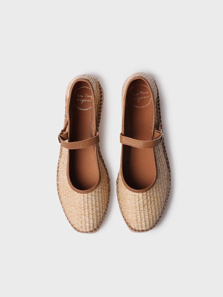 Damesschoen Mary Jane van raffia | INCA-RP