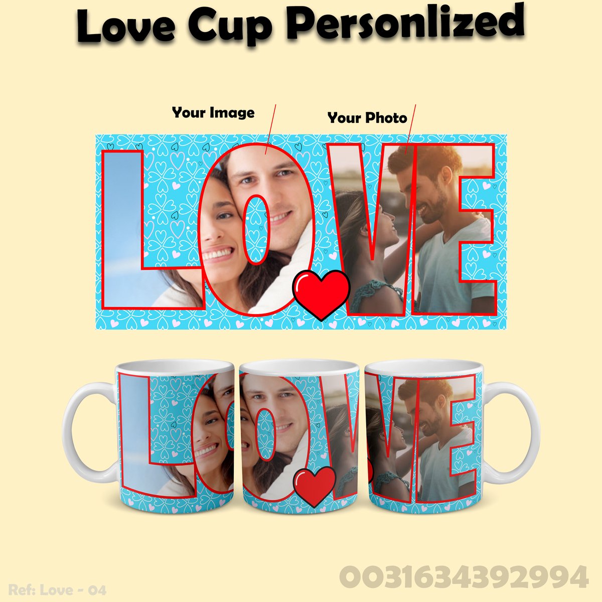 Personalized photo mug, I love you mug, Heart mug for lovers, Unique mug with photo Romantic gift mug ideal for Valentine's Day I love you heart mug photo mug love mug mug with your own photo romantic mug gift mug, unique mug