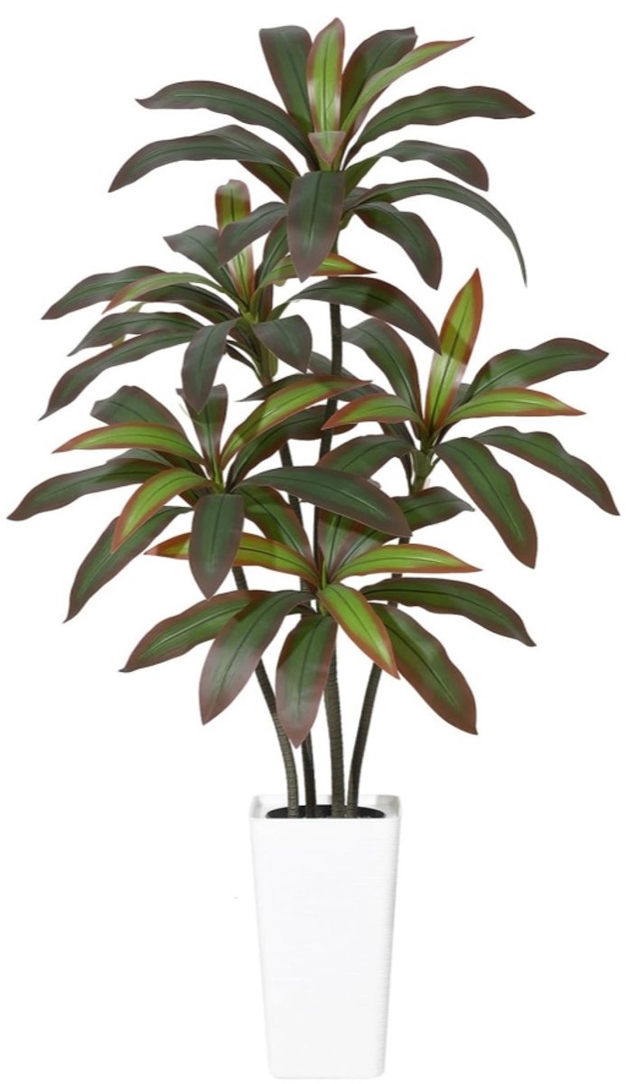 5FT kunstmatige dracaena met realistische bladeren en meeKunstboom - Kunstmatige Dracaena-boom - 5 ft kunstplanten Dracaena-boom - Nep Dracaena-boom - voor kantoor, huis, woonkamer, veranda, terras, vloerdecoratie