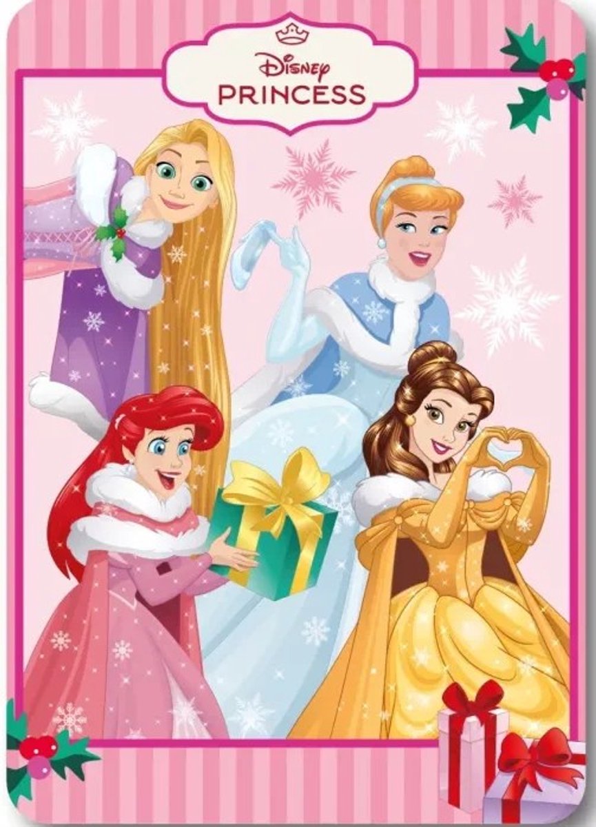 Disney Princess Festive Fairy Fleece deken 100 x 140 cm Roze