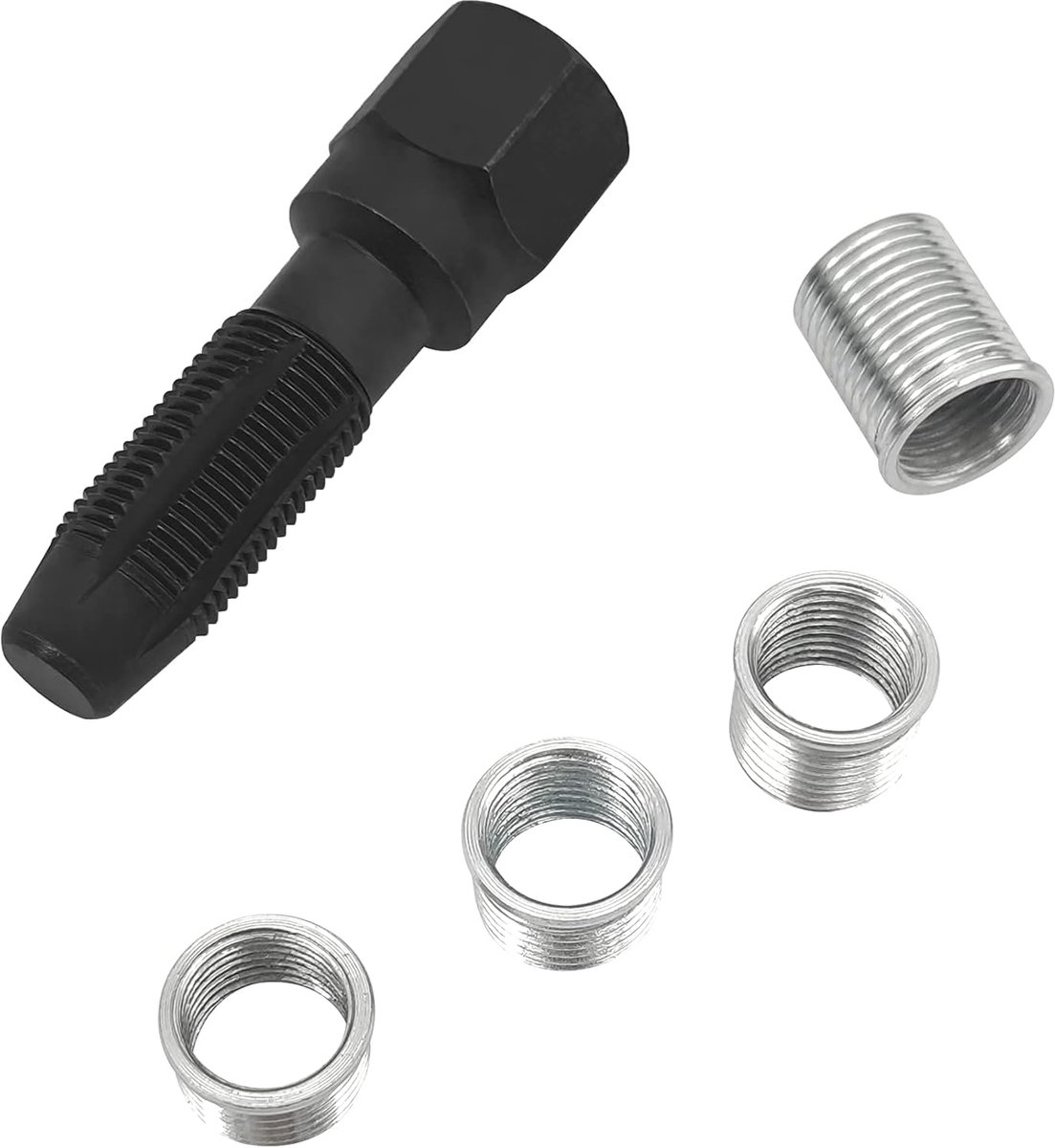5-delige reparatieset Geschikt voor bougiedraad M14 x 1,25, reparatieset Geschikt voor cilinderkopdraad