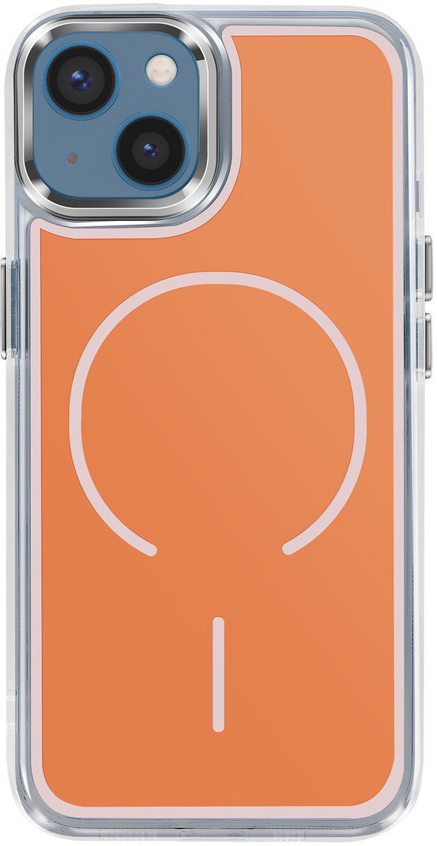 Avizar MagSafe Hoes Geschikt voor Apple iPhone 13 / 14 Hybride Ontwerp Versterkt, Oranje