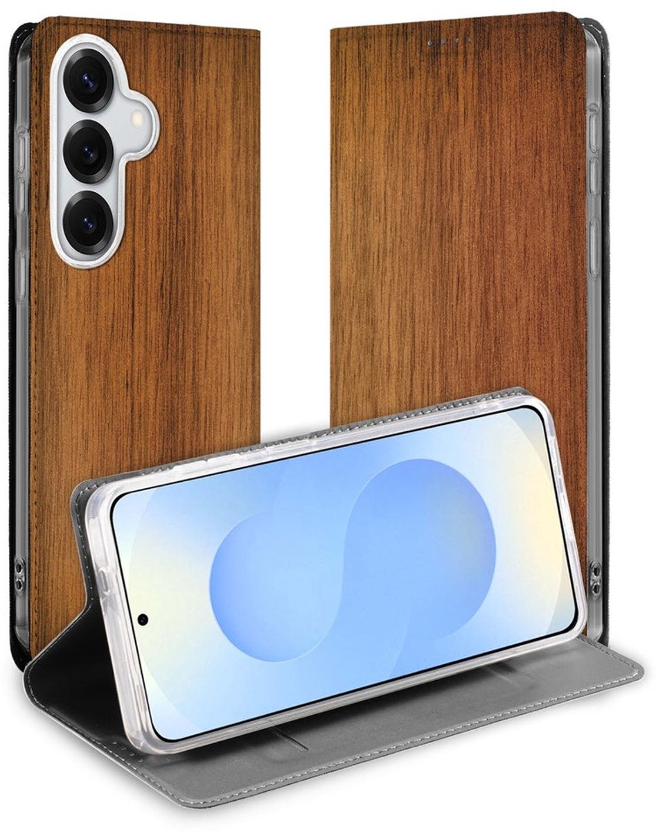 Samsung Galaxy S26 Flip Style Cover Donker Hout