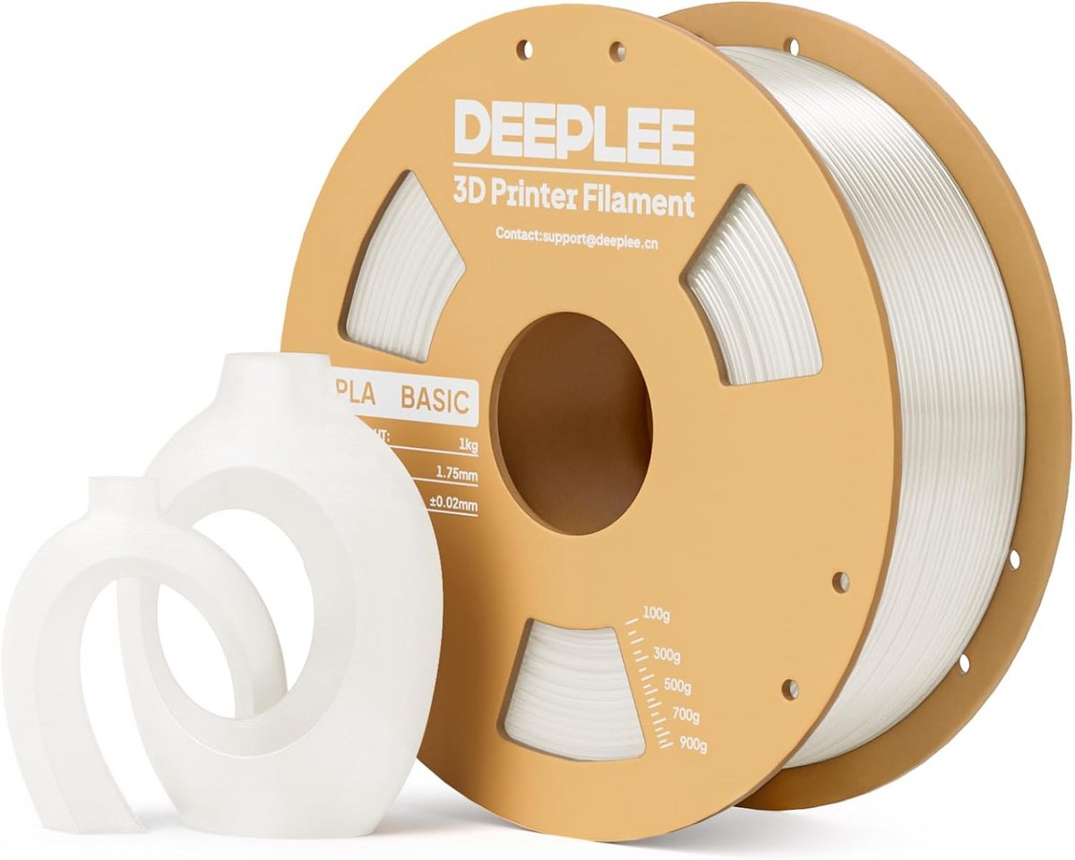 PLA Basis 3D Printer Filament 1.75mm Doorscchijnend 1kg