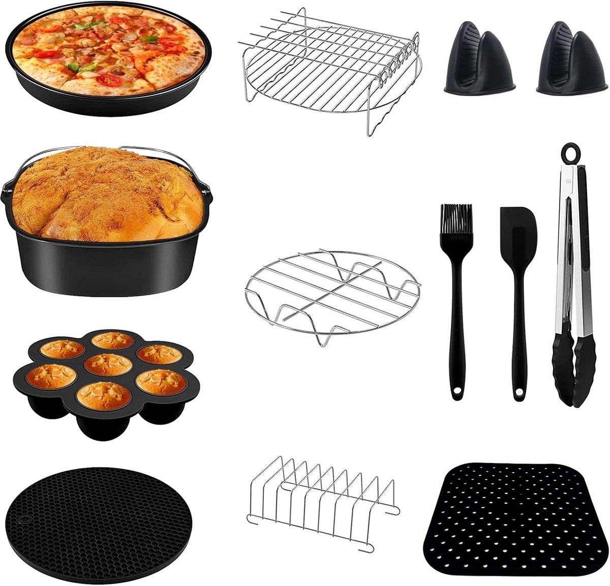 Airfryer Accessoires - Siliconen Bakje - Bakpapier - Herbruikbaar