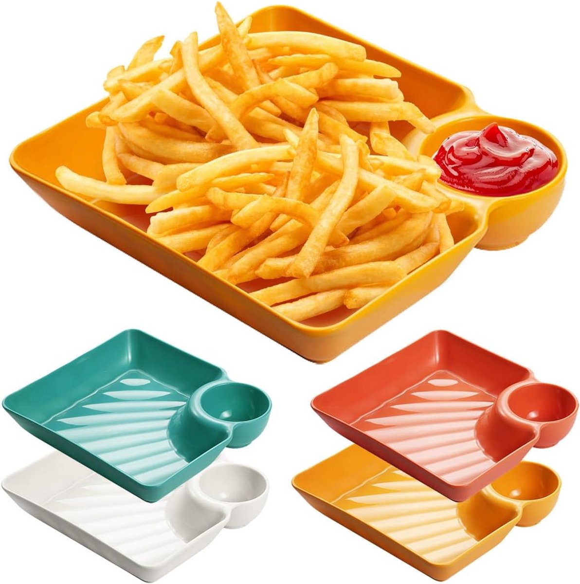 Serveerschaal met Vakjes - Snackschaal met Vakjes - Tapasschaal - Snacktray