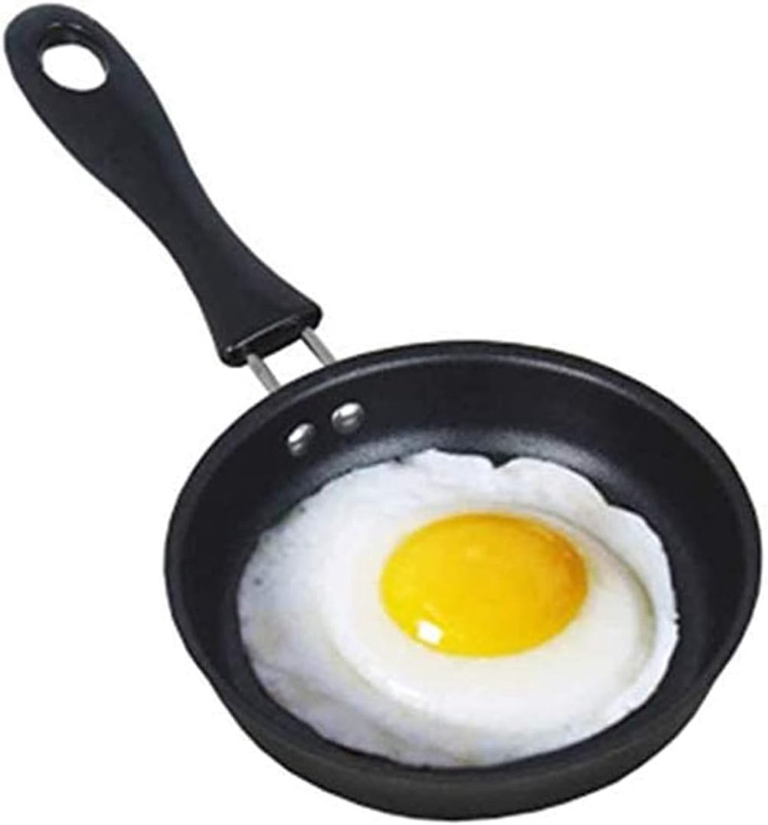 Koekenpan - Mini Pan - Ontbijt Maken - Antiaanbaklaag - 13 cm Diameter - Zwart
