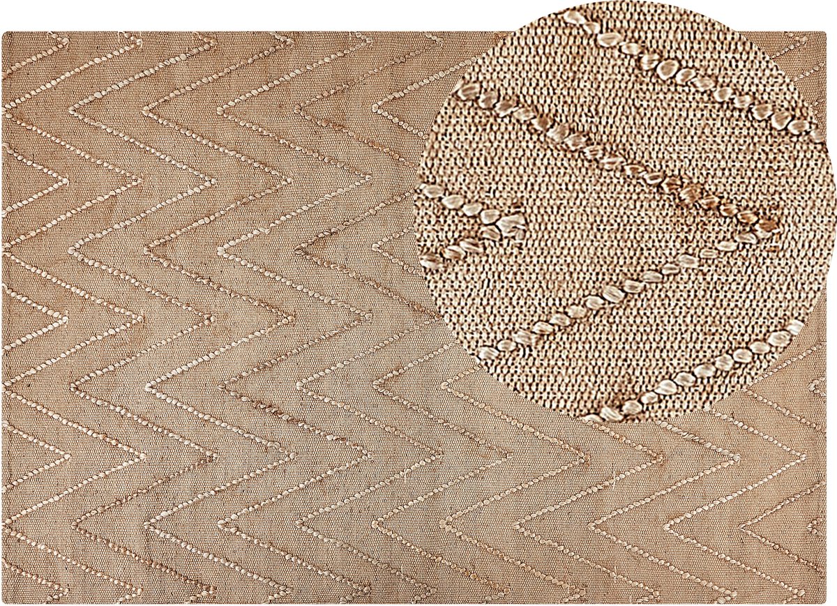 Beliani DADAY - Jute vloerkleed - Beige - 160 x 230 cm - Jute