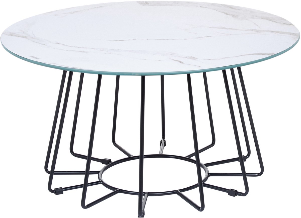 BERNIE - Salontafel - Wit - Veiligheidsglas
