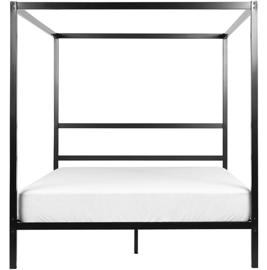 LESTARDS - Hemelbed - Zwart - 160 x 200 cm - Staal