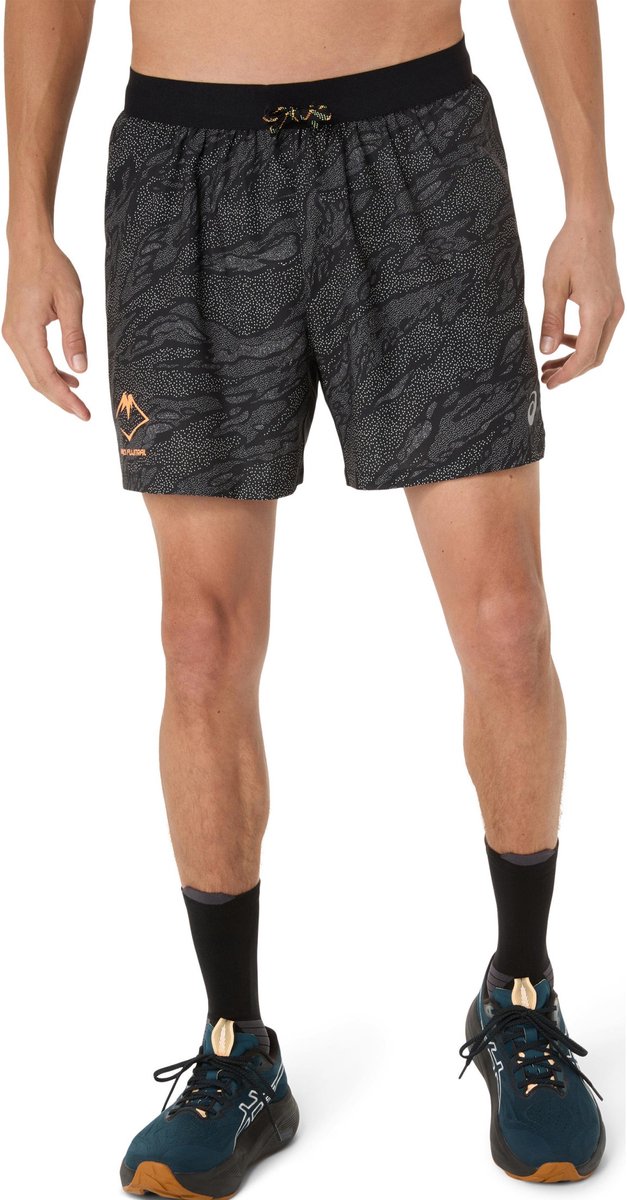 Asics Korte Fujitraill Print 5In Zwart