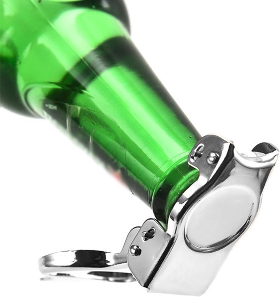 cobee Bierflesopeners, 2 stuks, platte flesopener, roestvrij staal, bieropener, bar, flesopener voor keuken, bar, restaurant