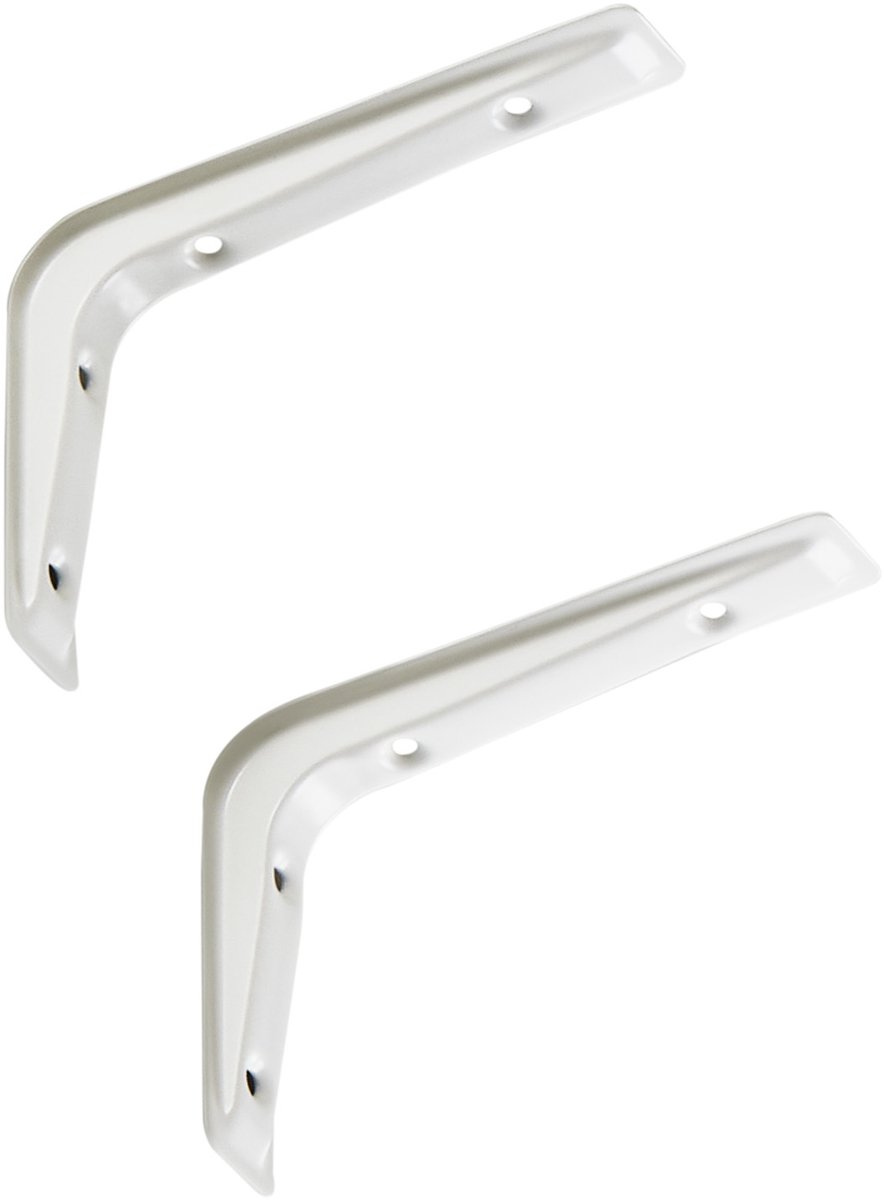 SOTECH 2 stuks Plankdrager RK15 wit 121 x 83 mm Plankdrager Plankdrager Wandsteun Plankdrager Plankdrager Beugels Hoekplankdrager