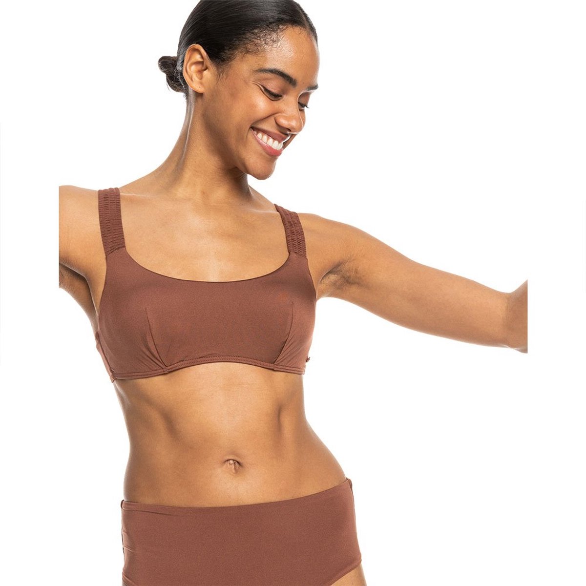 Roxy Silky Island Dcup Bikinitop XS Vrouw Root Beer