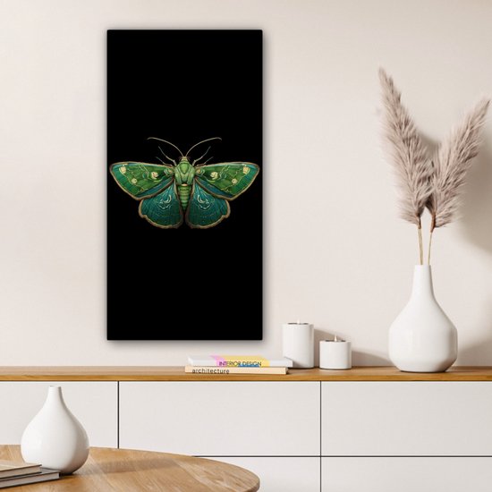 Tableau sur toile 40x80 cm - Décoration murale exclusive Mot - Vibrant - Vert - Décoration murale salon - Décoration chambre à coucher - Accessoires de chambre - Tableaux sur toile