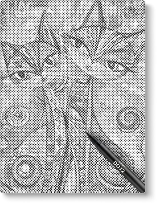 Dessin de Chats | Peinture en pointillé | 30x40cm | Peinture par points | Oh mon Dieu | Points d'une couleur | Peinture au Diamond et Peinture par numéro alternative | Cadeau