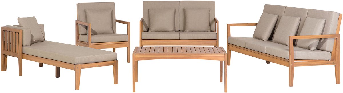 Beliani PATAJA sofa set met tafel 74x88x197