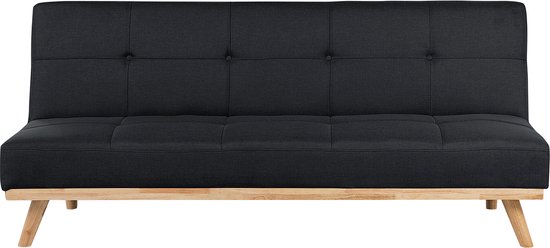 Beliani FROYA - Canapé-lit - Noir - Polyester