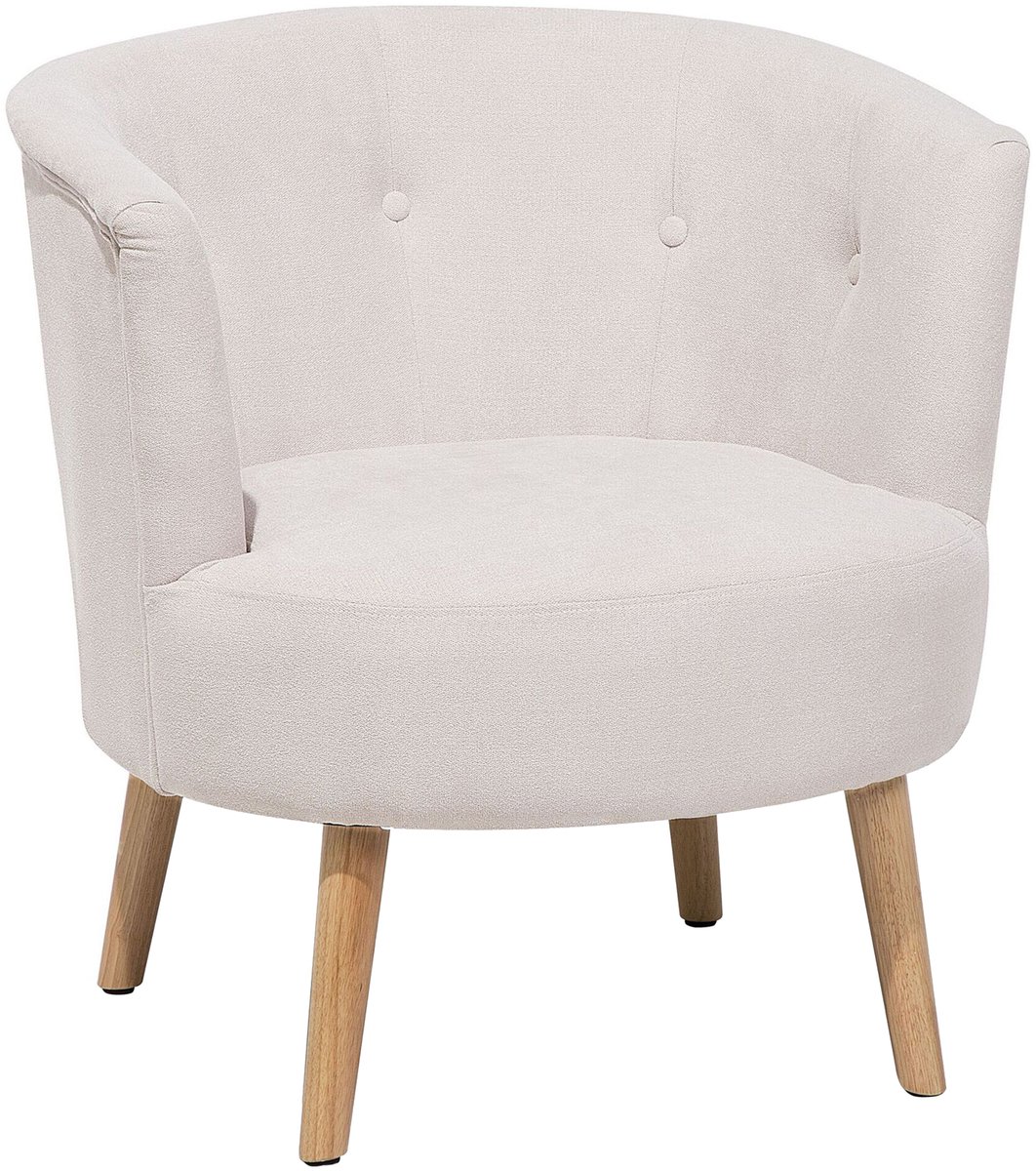 ODENZEN - Fauteuil - Gebroken wit - Polyester