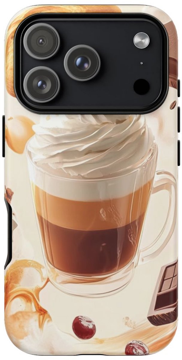 Dynamisch Ontwerp met Koffie en Zoetigheden – Telefoonhoesje Geschikt voor iPhone 17 Pro