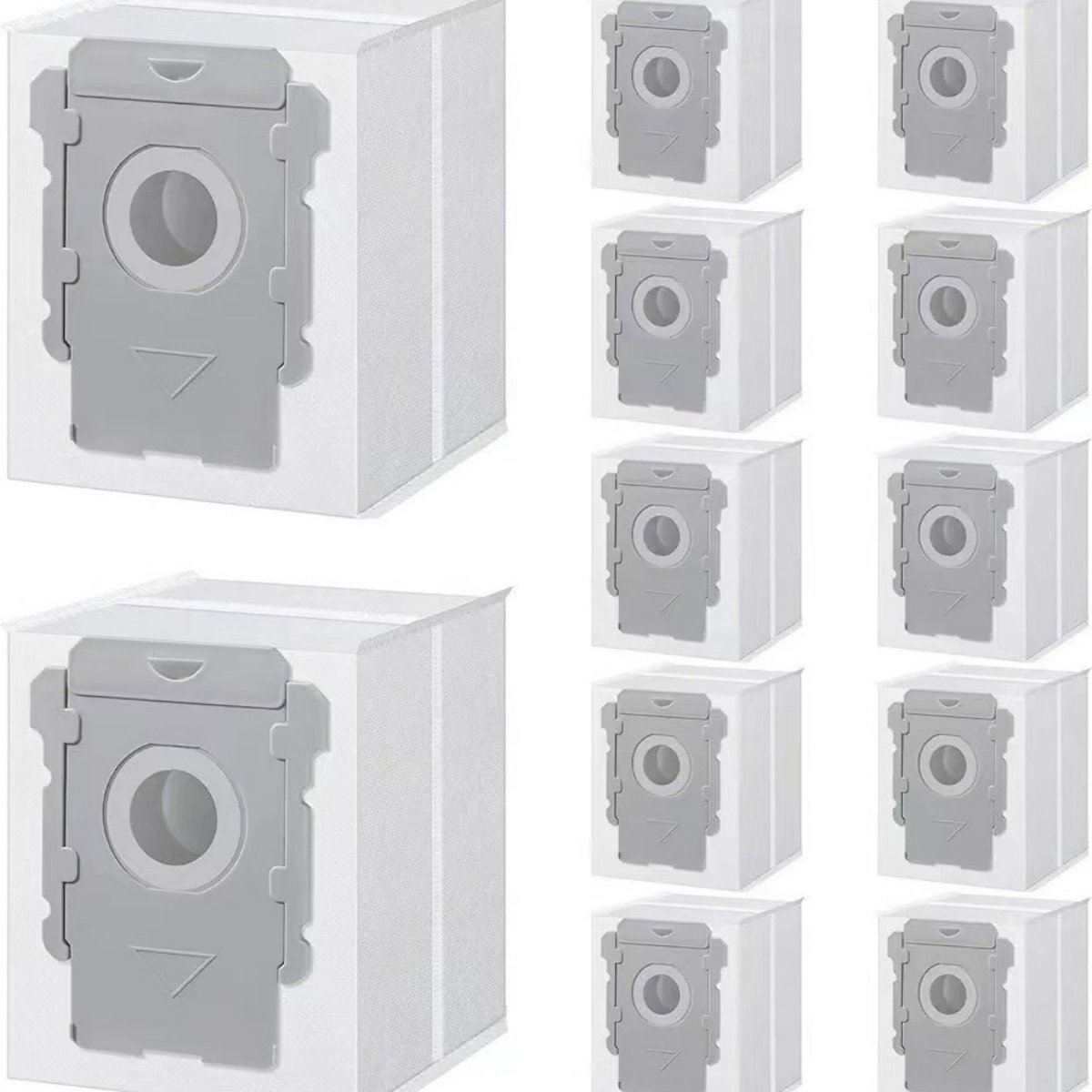 TOVBMUP 10 Stuks Rechte stofzuigerzakken - Vervangende stofzakken - Geschikt voor iRobot Roomba i7 i7+ i3 i3+ i4 i4+ i6 i6+ j7 j7+ i8 i8+ S9 S9+ E5 E6 E7 Clean Base - Stevige vliesstof - 6.7x5.4x4.7 inch